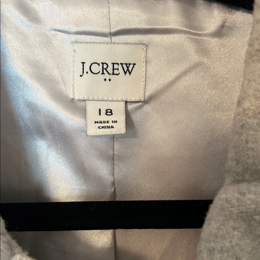 J. Crew Light Gray Wool-Blend Pea Coat - Picture 3 of 6